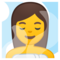 Person in Steamy Room emoji on Google